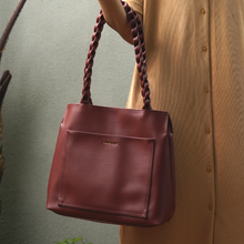 Load image into Gallery viewer, Tas Tote Wanita Silvertote Nathalie Maroon